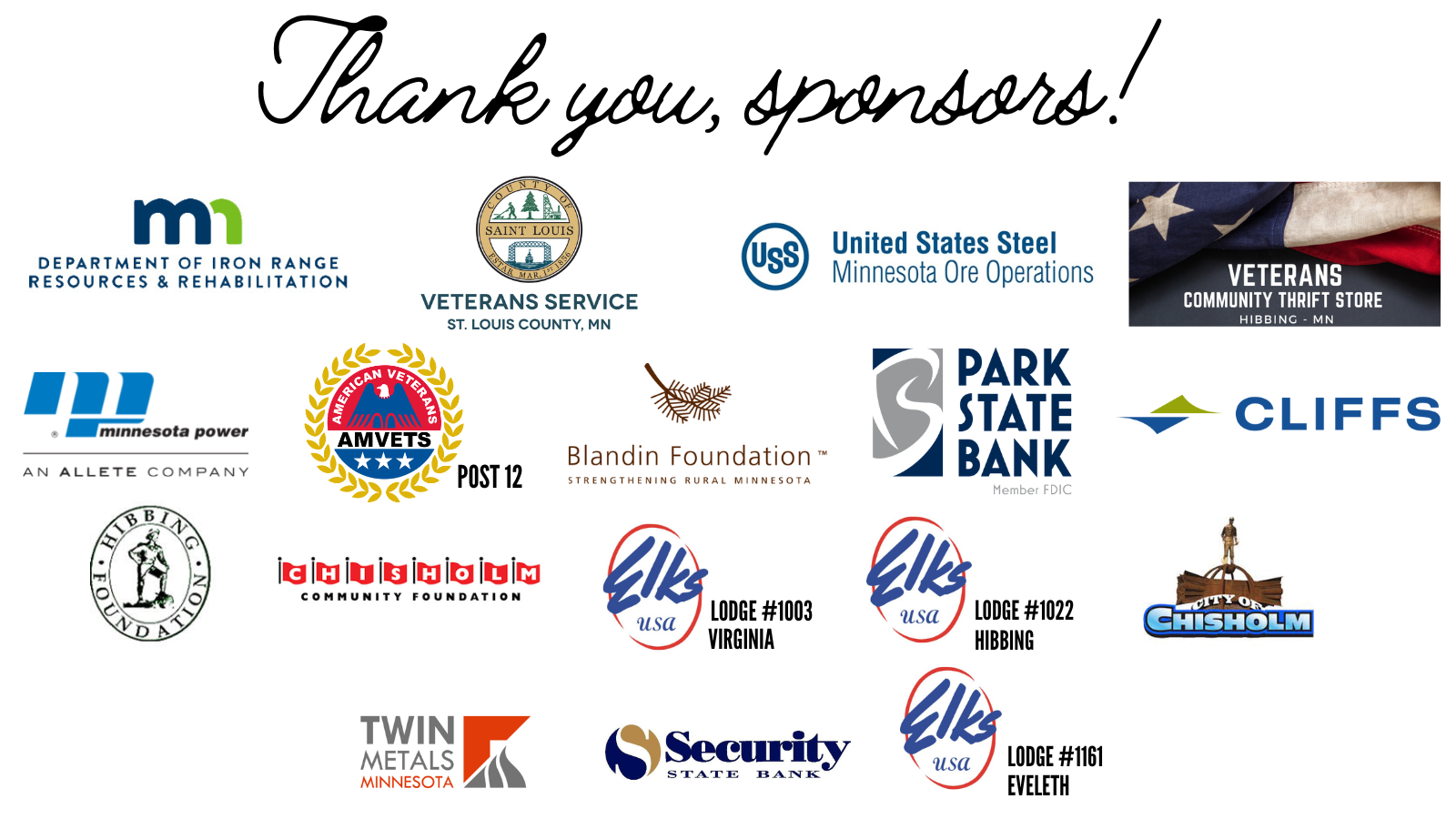 Thank you sponsors!