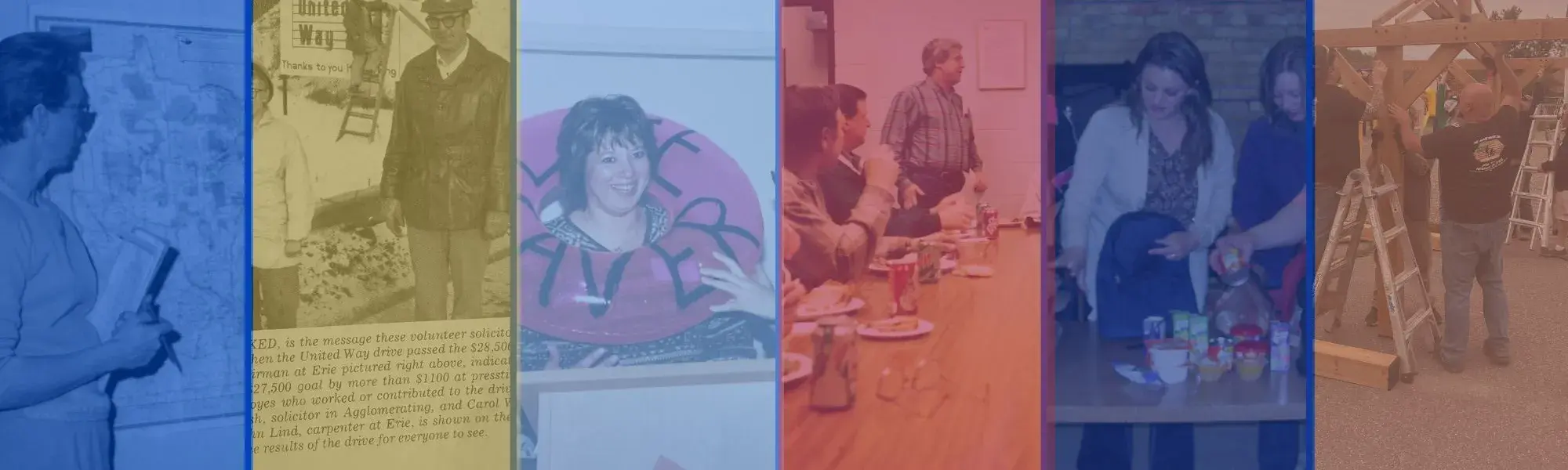 images of UWNEMN supporters throughout the decades