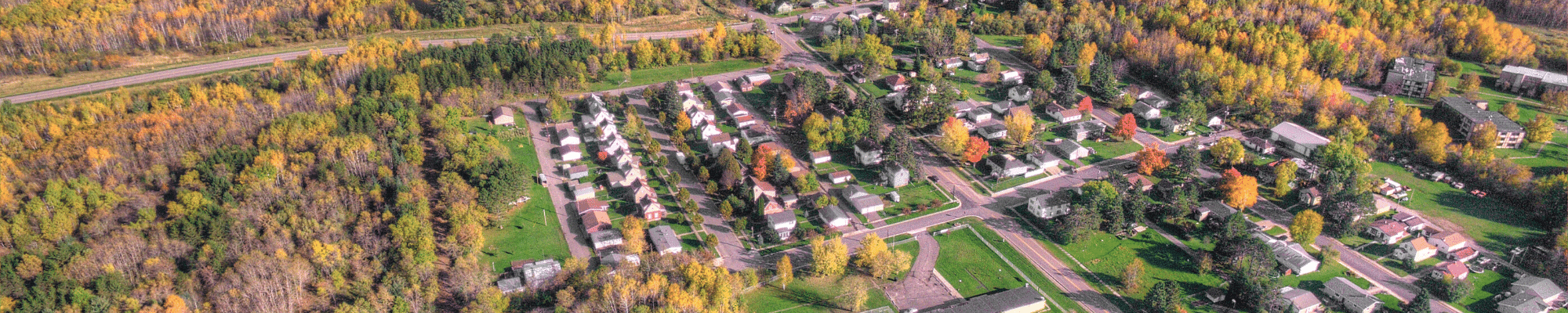 aerial image of neighborhood