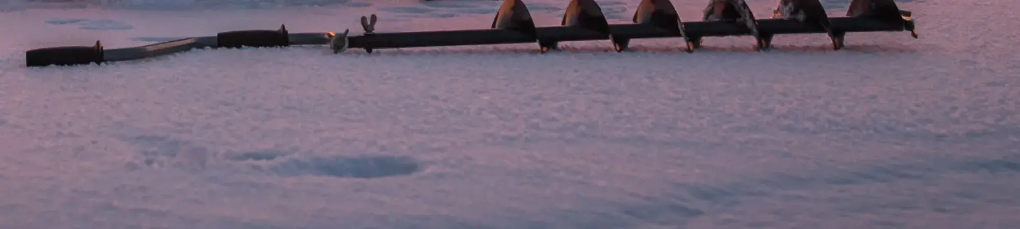 ice auger on ice